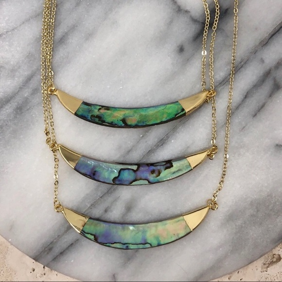 Restocked! Abalone Shell Crescent Pendant - Picture 13 of 16